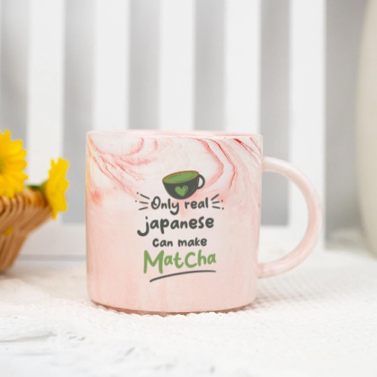 Green Tea Lover Japanese Matcha Latte Drink Matcha Marble Mugs
