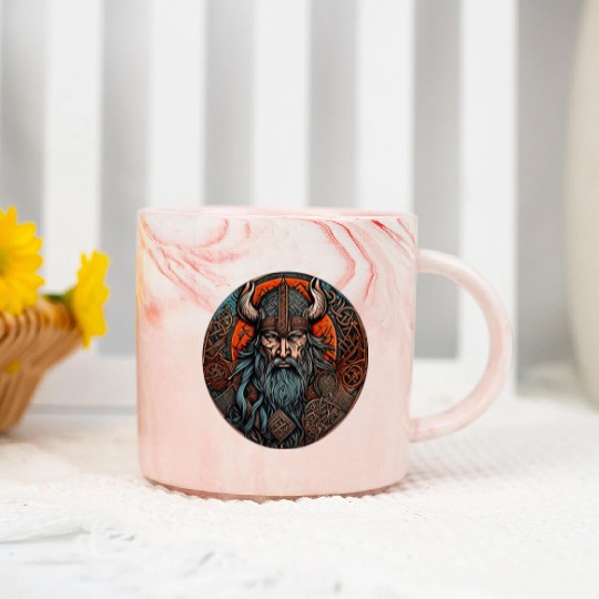 Viking / Odin / Thor / Celtic / Helmet / Nordic Marble Mugs