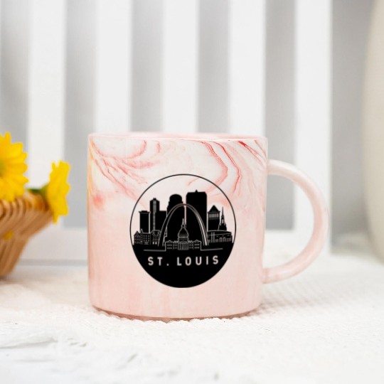 St. Louis Missouri Skyline Marble Mugs