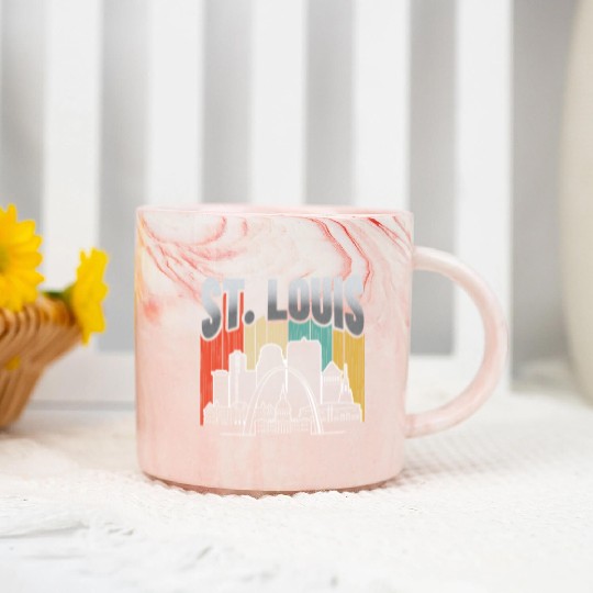 St. Louis Missouri Vintage Marble Mugs