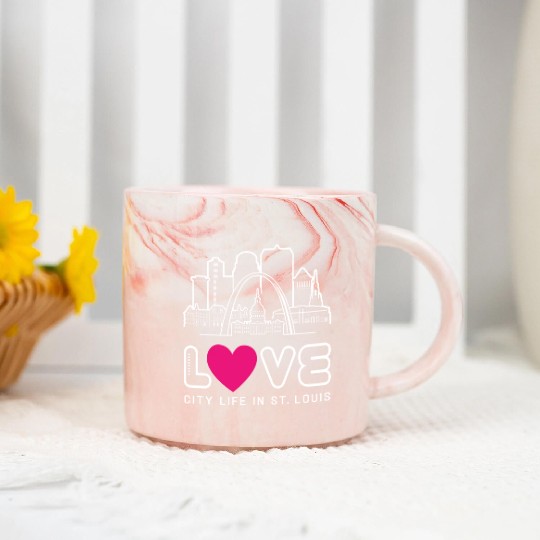 Love City Life in St. Louis Missouri Marble Mugs