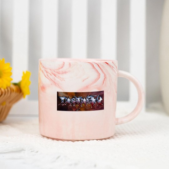 Insanity modern logo on live tracer background Marble Mugs