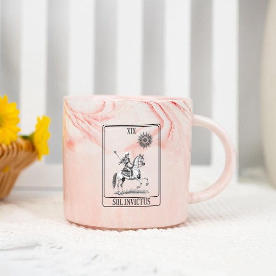 Tarot Card The Sun Sol Invictus Marble Mugs