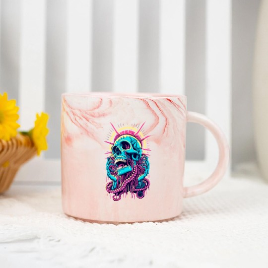 Horror Skull Marble Mugs