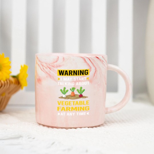 Warning Vegetable Farming Farm Farmer Marble Mugs