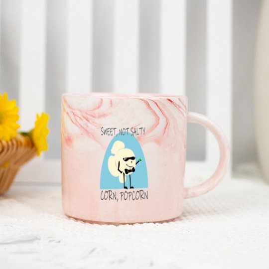 Sweet Popcorn Funny Pop Culture Cartoon Parody Marble Mugs