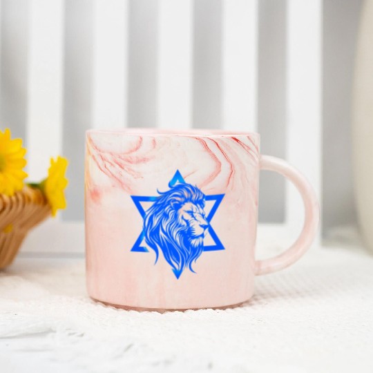I STAND WITH ISRAEL Marble Mugs
