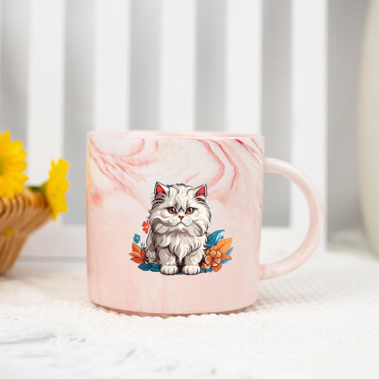 Persian Cat Marble Mugs