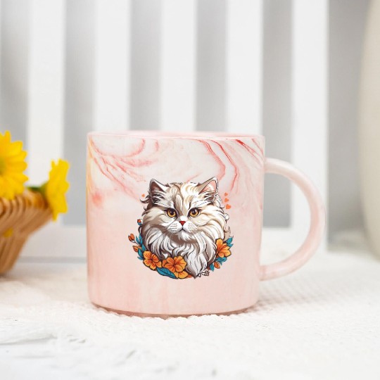 Persian Cat Marble Mugs