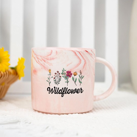 Wildflower 1 Marble Mugs