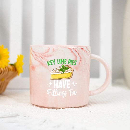 Key Lime Pie Lover Dessert Marble Mugs