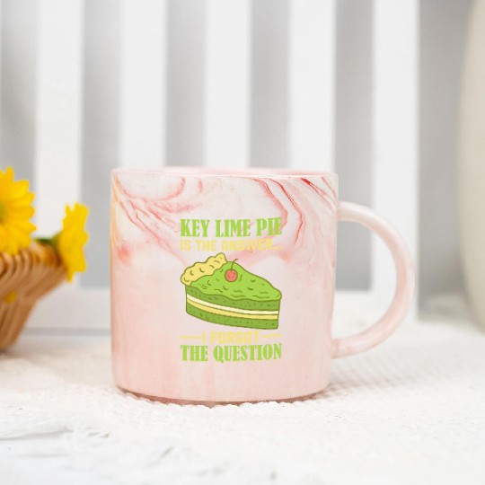 Key Lime Pie Lover Dessert Marble Mugs