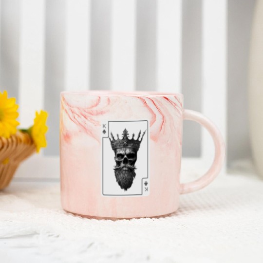 King Spades Halloween Creepy Gothic Poker Marble Mugs