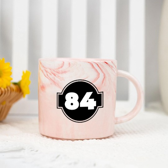 Congratulations 84 Years Old - Number Eighty-Four Marble Mugs