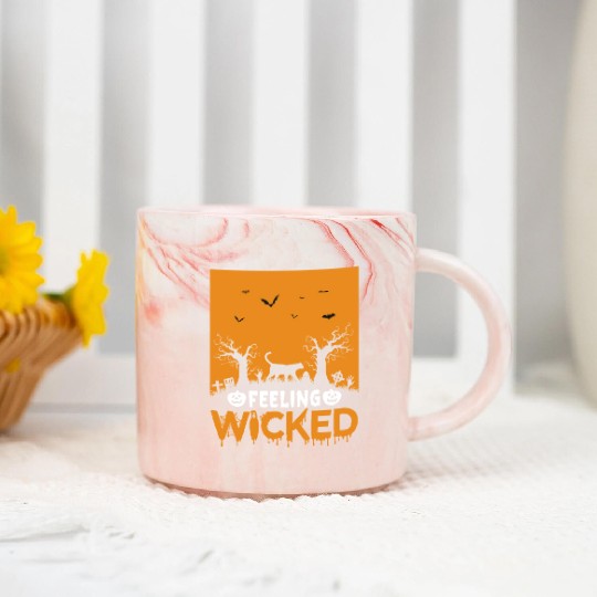 Halloween Feeling wicked Marble Mugs