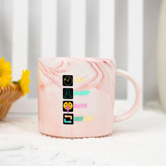 Rave All Night, Dance All Day Marble Mugs