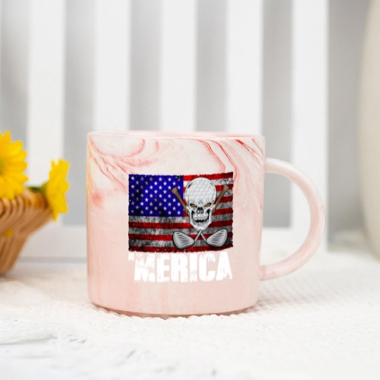 Merica Golf Marble Mugs
