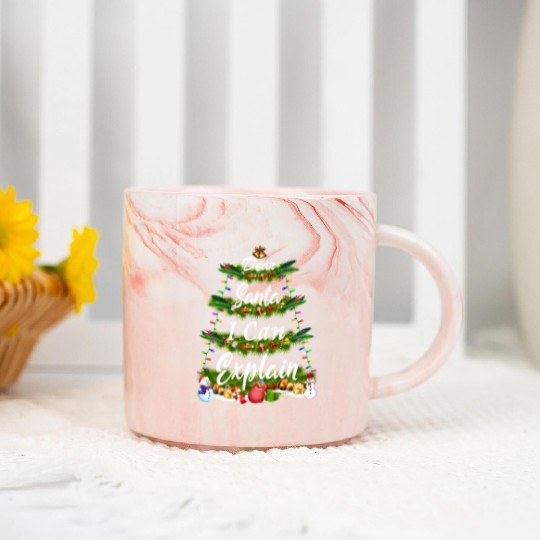 Dear Santa, I Can Explain - Christmas Tree Marble Mugs