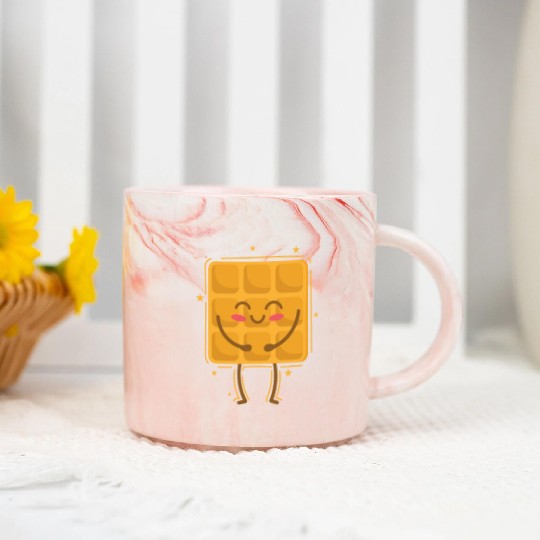 Waffle happy Pastry Baker Marble Mugs