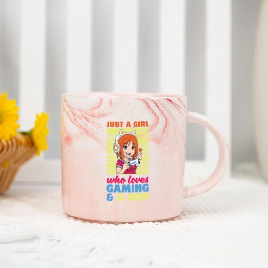 Just a girl who loves gaming and K Pop K Pop Marble Mugs