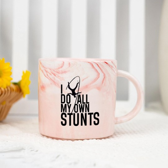 "I Do My Own Stunts" Daredevil Design Marble Mugs