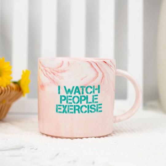 I Watch People Exercise 3 Marble Mugs