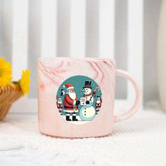 North Pole Alliance - Peace Treaty & Winter Unity Marble Mugs