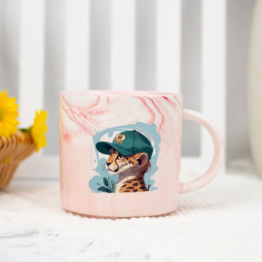 Cool Cheetah Marble Mugs