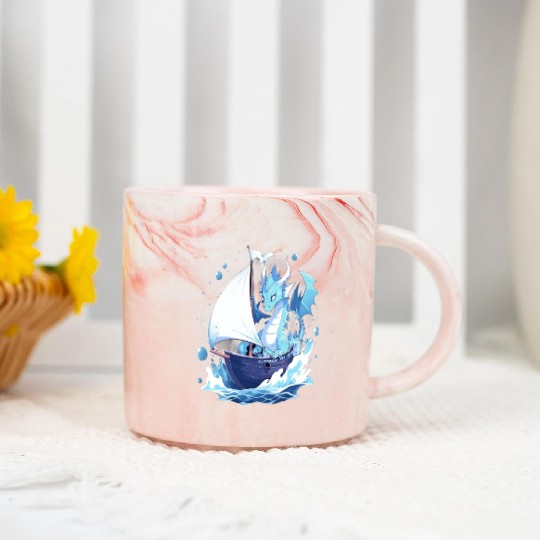 Ice Sailing Dragon Ice Sailor Ice Boating Yachting Marble Mugs