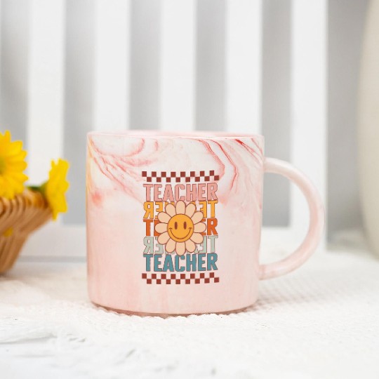Elementary Teacher Marble Mugs, Teacher Teacher Teacher