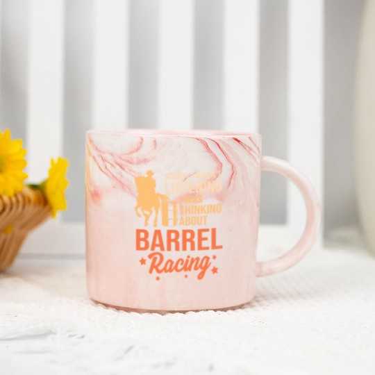 Horseback Riding Cowgirl Funny Barrel Racing Marble Mugs