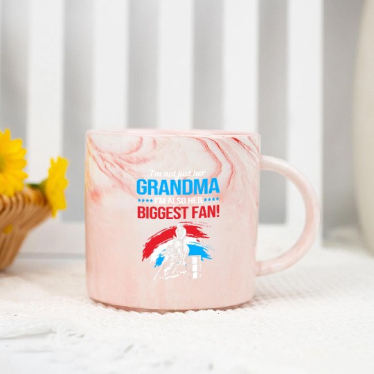 Grandma Biggest Fan Barrel Racing Grandma Marble Mugs