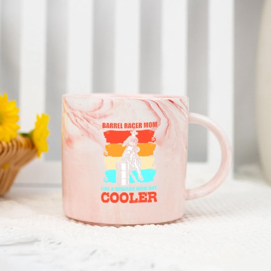 Funny Barrel Racing Barrel Racer Mom Marble Mugs