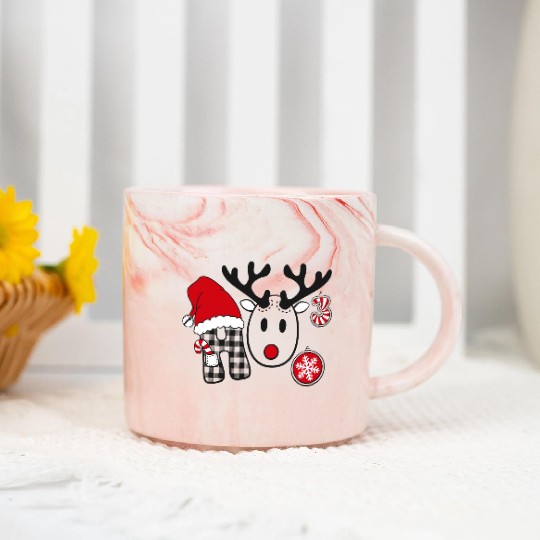 ugly christmas ho ho ho sweater Marble Mugs
