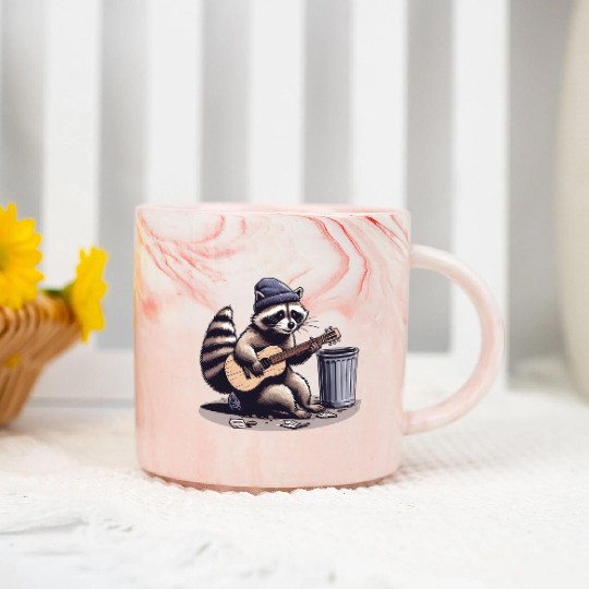 The musical raccoon Marble Mugs