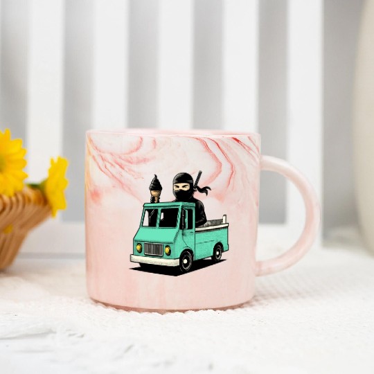 Ice Cream Ninja Marble Mugs