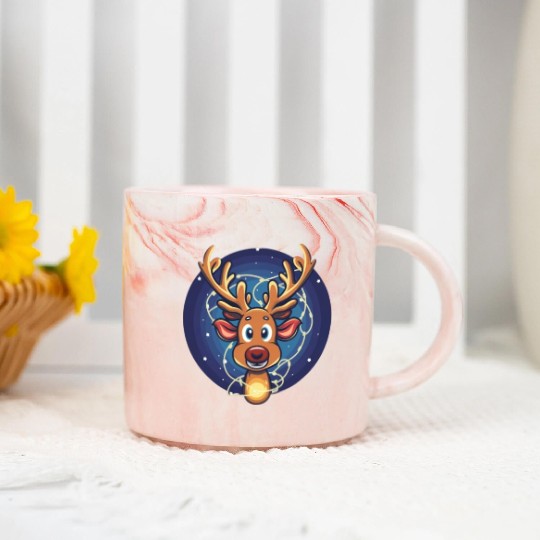 Christmas Deer - Spread Holiday Cheer! Marble Mugs