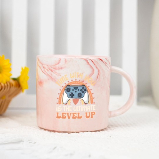 Gamer Time with You is the Ultimate Level Up Marble Mugs
