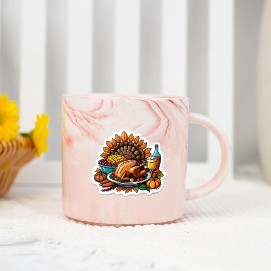 Grateful Gatherings| Embracing the Spirit of Famil Marble Mugs