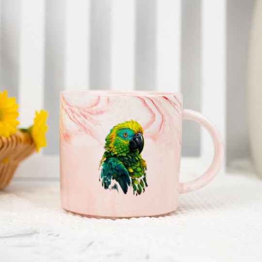 Macaw Parrot for a Bird Lover Animal Lover Marble Mugs
