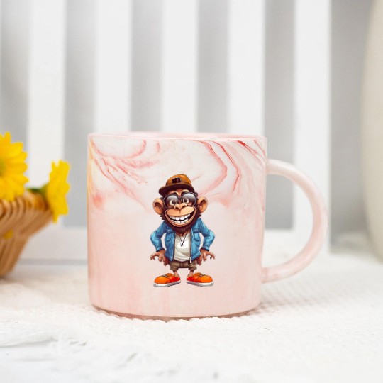 Street Art Monkey Urban Rap Street Monkey Marble Mugs