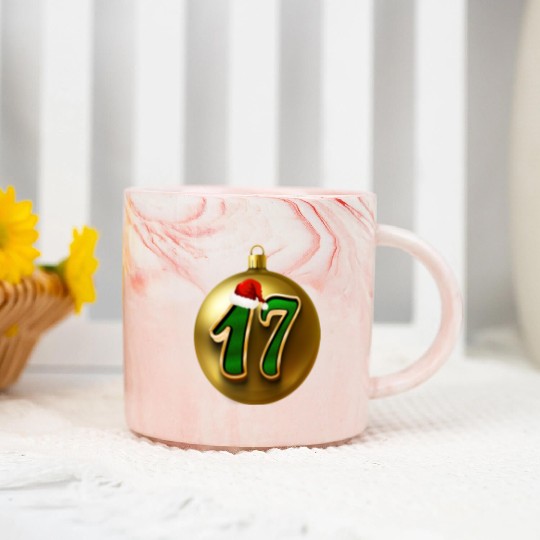 17 Years Young - Seventeen Christmas Balls Marble Mugs