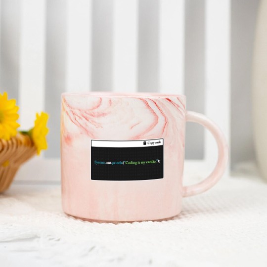 Coding Is My Cardio Funny Programming Computer Cod Marble Mugs