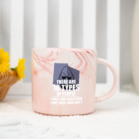 Funny Binary Code Saying Computer Science Programm Marble Mugs