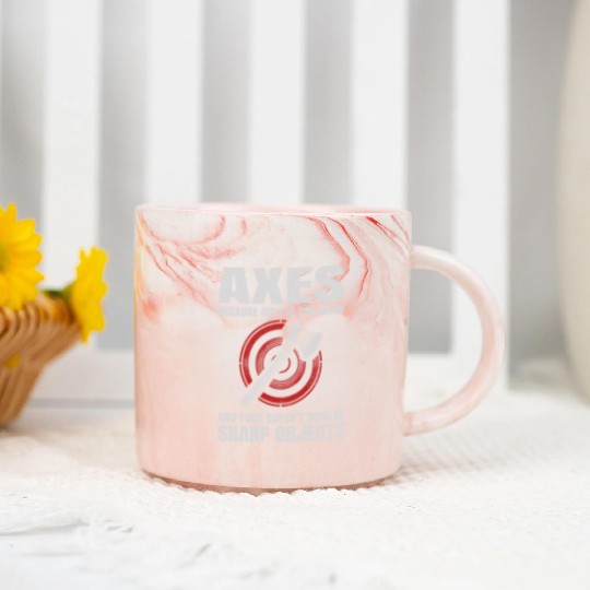 Axe Throwing Lumberjack Yoga Golf Axe Thrower Marble Mugs