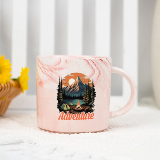 Forest nature trekking adventure Marble Mugs
