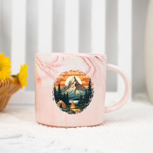 Forest nature trekking adventure Marble Mugs