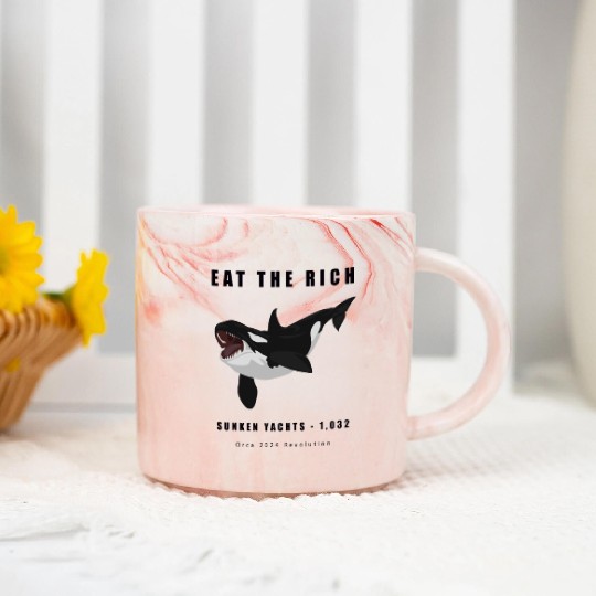 Eat The Rich - Orca Revolution Marble Mugs