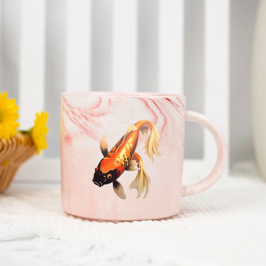 Koi Fish Japanese Carp Pond Marble Mugs