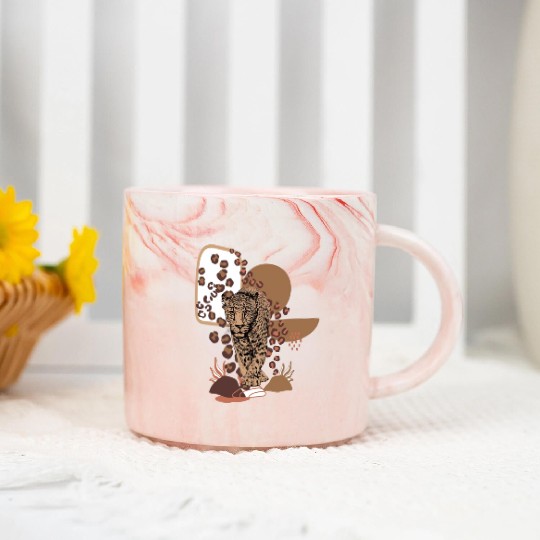 Funny Leopard Cheetah Animal Marble Mugs